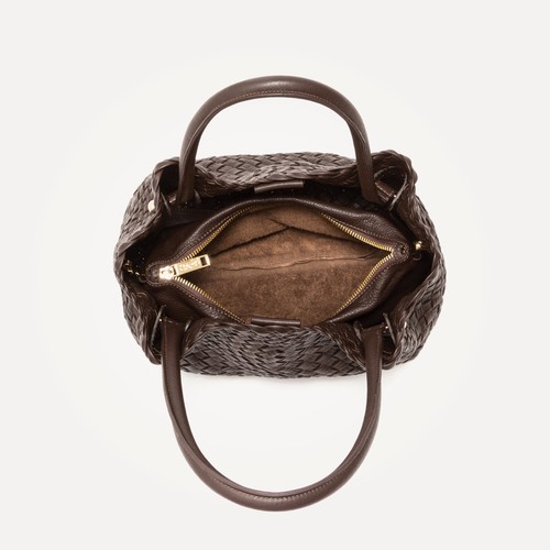 Italian Leather Handbag Perfect for Daily Use New With Tags Dark Brown Dust Bag - Picture 5 of 8