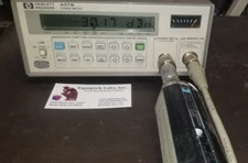 RF Power meter & 18 GHz sensor HP437B+HP8484A+20dB atten. 100% TESTED -20dBm max