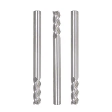 LABLT 3Pcs 1/8" 3 Flute 3/8" LOC 1-1/2" Overall Length Regular Carbide End Mill