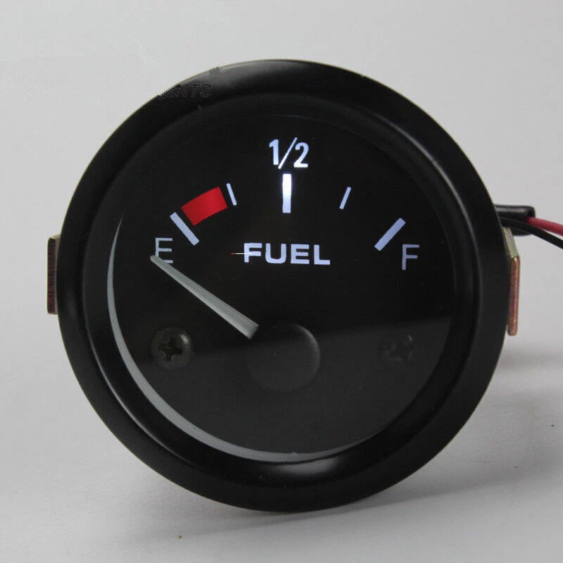 2" 52mm Car Fuel Level Gauge Meter w/ Fuel Sensor E-1/2-F Pointer 12V Universal - Image 2 of 4
