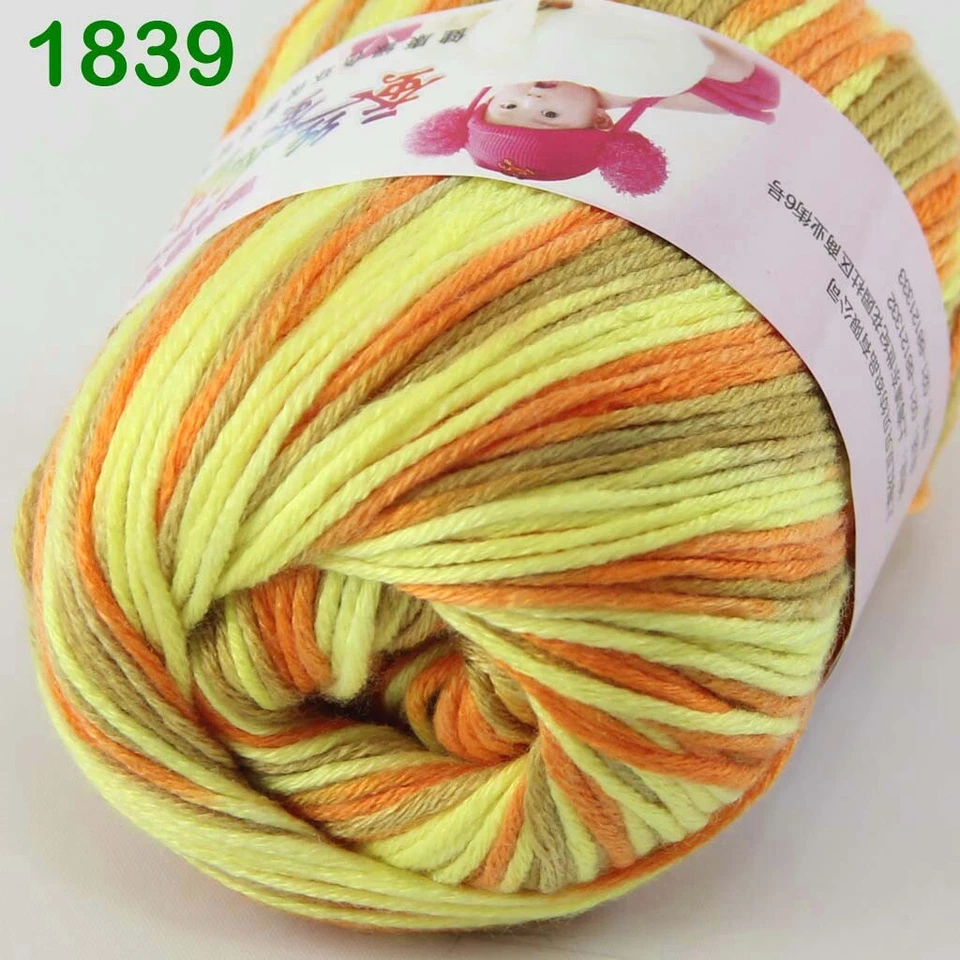 Sale 6Skeinsx50gr DK Baby Cashmere Silk Wool Hand Knitting Scarf Crochet Yarn 39 - Image 4 of 4
