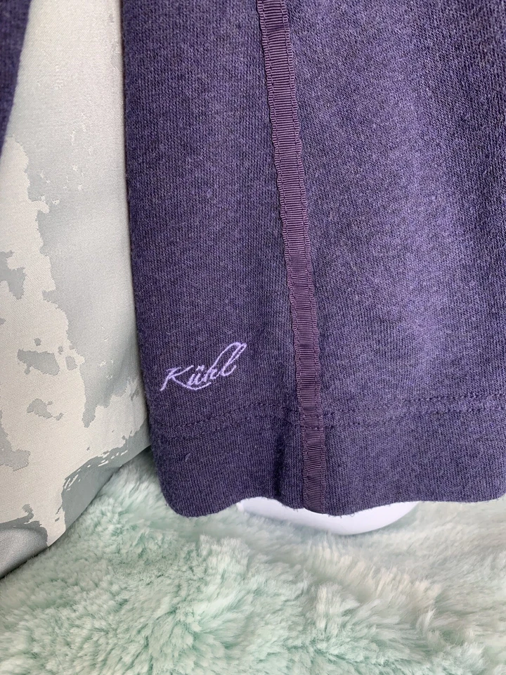 Suéter suéter para mujer KÜHL con capucha, costuras, púrpura/azul, talla L, suave, $23 Foto 4 de 4