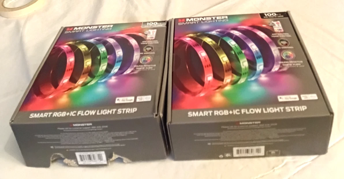 Monster Smart Lighting 100ft Smart RGB+IC Flow Light Strip New/Sealed & Open Box
Opens in a new wind