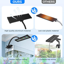 Aquarium Fish Tank LED Light 18W Clip on Plants Lamp 10 20 30 Gallon Timer DIY