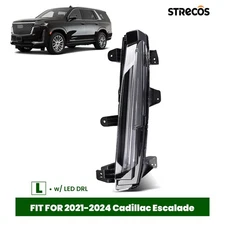 Fog Light For 2021 2022 2023 2024 Cadillac Escalade w/ LED DRL Left Driver Side