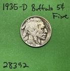 1935-D Buffalo 🦬 Indian Head Nickel 5c Fine