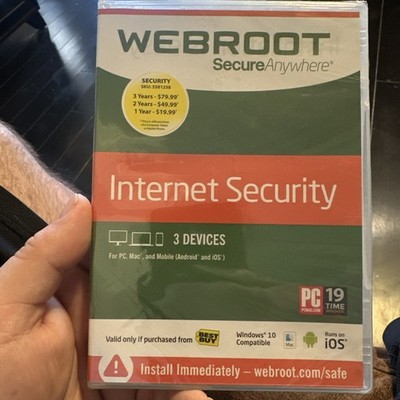 Webroot Internet Security With Antivirus For PC, Windows 10 Compatible
