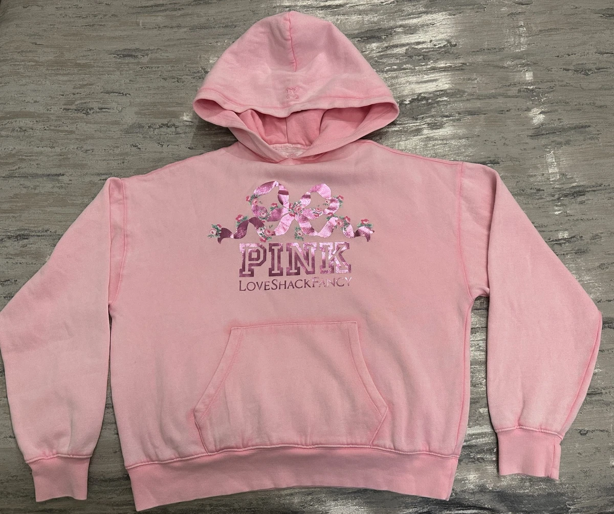 Sweat à capuche zippé ROSE ROSE Victoria's Secret - Logo gris