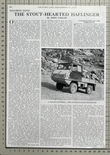 Motoring  Notes incl. the Austrian Haflinger - 1970 Press Cutting 399
