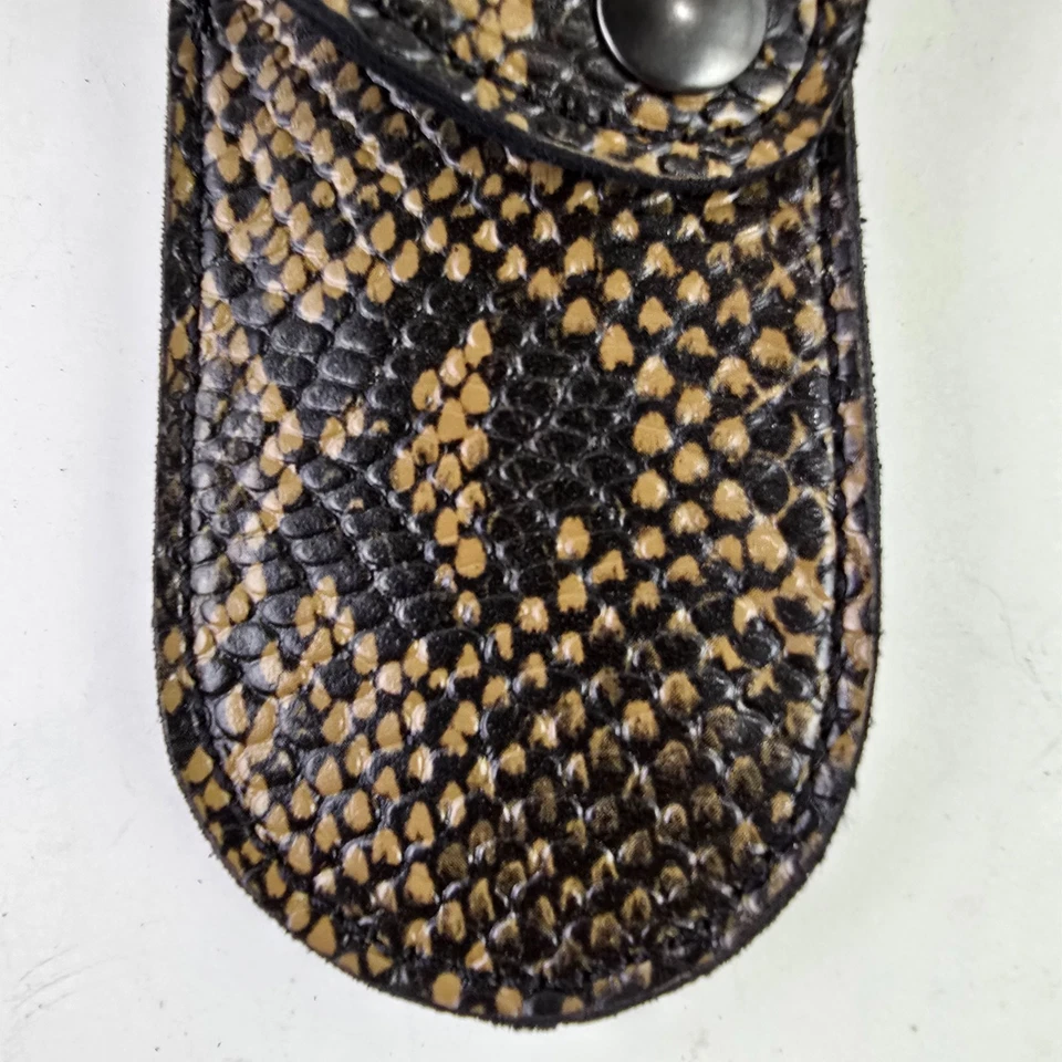 Buck 110 кожаный ножны огонь коричневый искусственного питона змея кожи ручной работы новый - Изображение 4 из 4