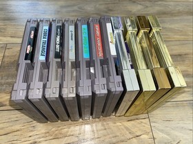 Nintendo NES Game Lot 11 Authentic Cart Micro Machines, Mike Tyson, Super Contra