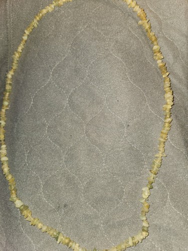 Polished Bead Serpentine Gemstone Necklace 24 Inch