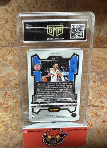2023-24 Panini Prizm - Cade Cunningham #11 Teal Ice Prizm /225 - Picture 2 of 2