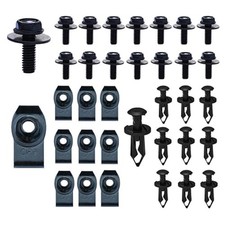 35PCS Engine Under Cover Splash Shield Guard Body Bolts Screws, Bumper Fender Li