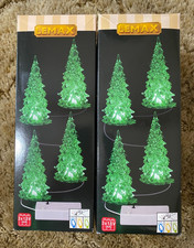 LEMAX LOT OF 2 BOXES CRYSTAL LIGHTED COLOR CHANGEABLE TREES SET OF 4 2019 94518