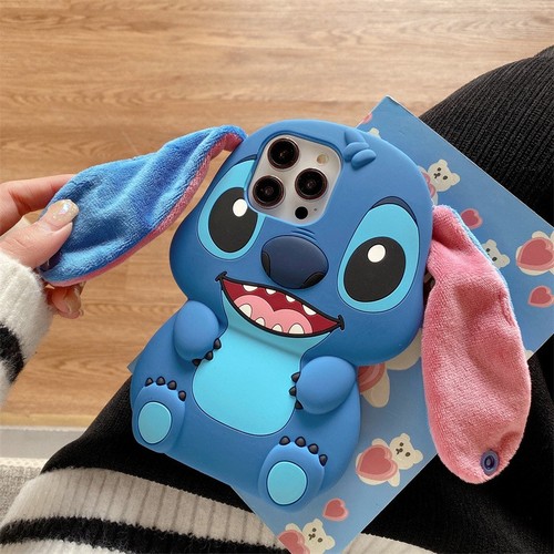 Plush Ears Stitch Phone Case For iPhone 16 15 ProMax 14 13 Plus 12 11 Cover Case - 第 11/19 張圖片
