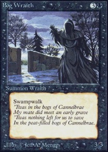 1x Bog Wraith MTG - Beta - Moderate Play