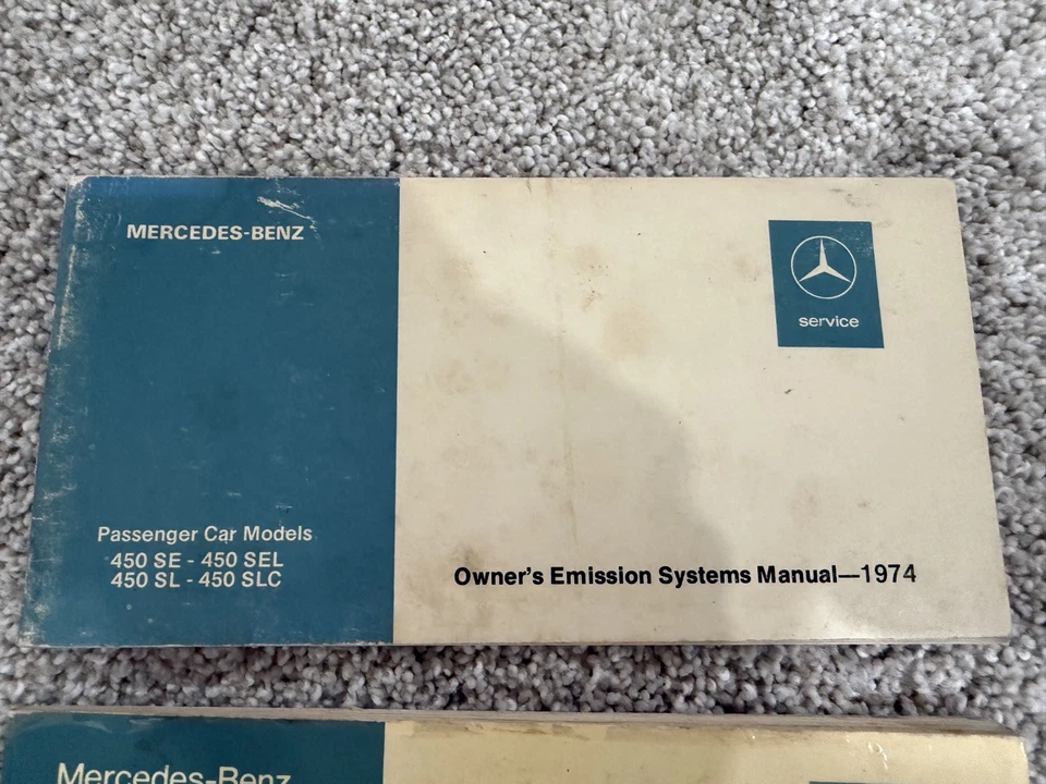 Mercedes Benz 450SL 1974 y 450SLC 107 manual del propietario guía del usuario Foto 4 de 4