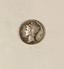 1916-P Mercury Silver Dime grades VF, Light Obverse Scratch, 1st Year of Issue.