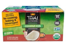 Thai Kitchen Organic Coconut Milk, Unsweetened, 13.66 fl oz, 6-count