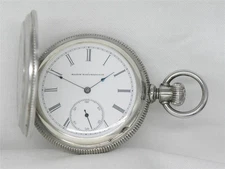 EXQUISITE 1887 ANTIQUE 16S ELGIN STAG THEME COIN SILVER HUNTER CASE, SERVICED!