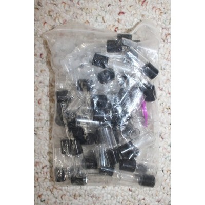 Bulk Lot Empty Plastic Sample Vials Caps Cosmetic Perfume Travel Containers
