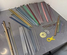 VTG Crochet Hooks & Knit Needles Lot Boye, Susan Bates & More Mixed Steel Metal