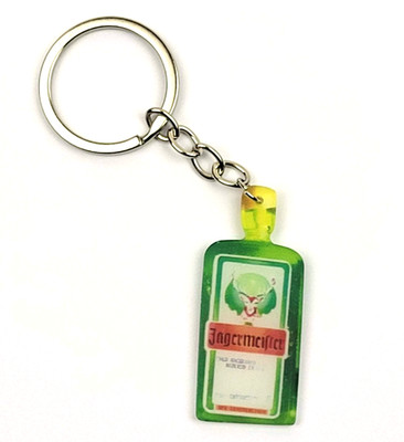 Jägermeister Miniatur Flasche Schlüsselanhänger flacher Anhänger