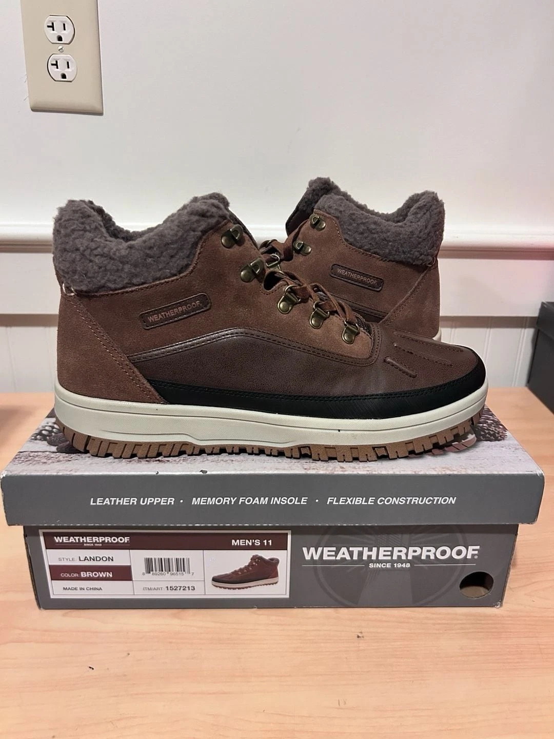 Weatherproof Landon Men's 11 Brown Duck Boots
