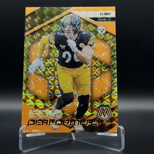 2025 Mosaic TJ Watt Epic Performers Orange Fluorescent Mosaic Prizm #12 