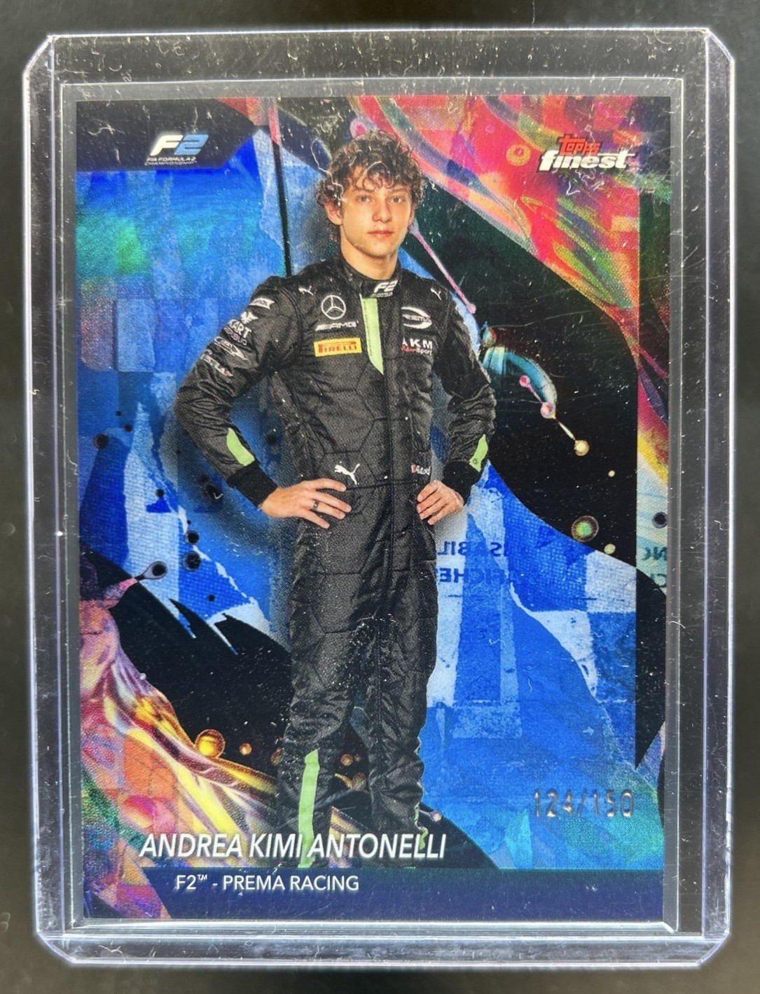 2024 Topps Finest F1 Andrea Kimi Antonelli Blue Refractor Uncommon #/150