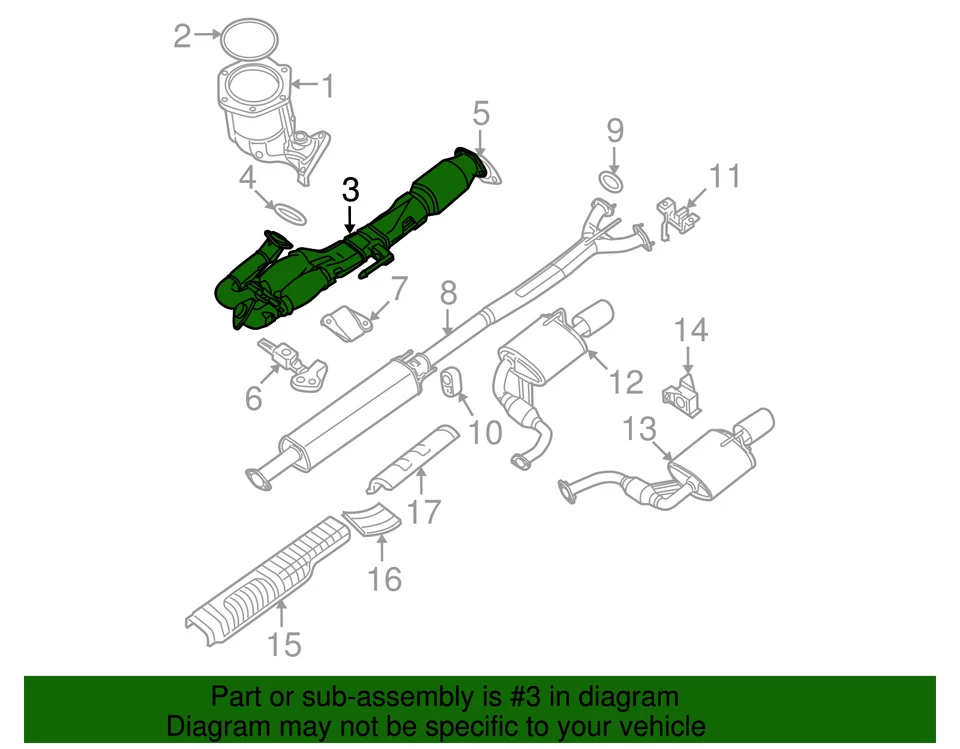 Nissan Máxima 2010-2014 genuino - tubo delantero 20020-ZX80A Foto 2 de 2