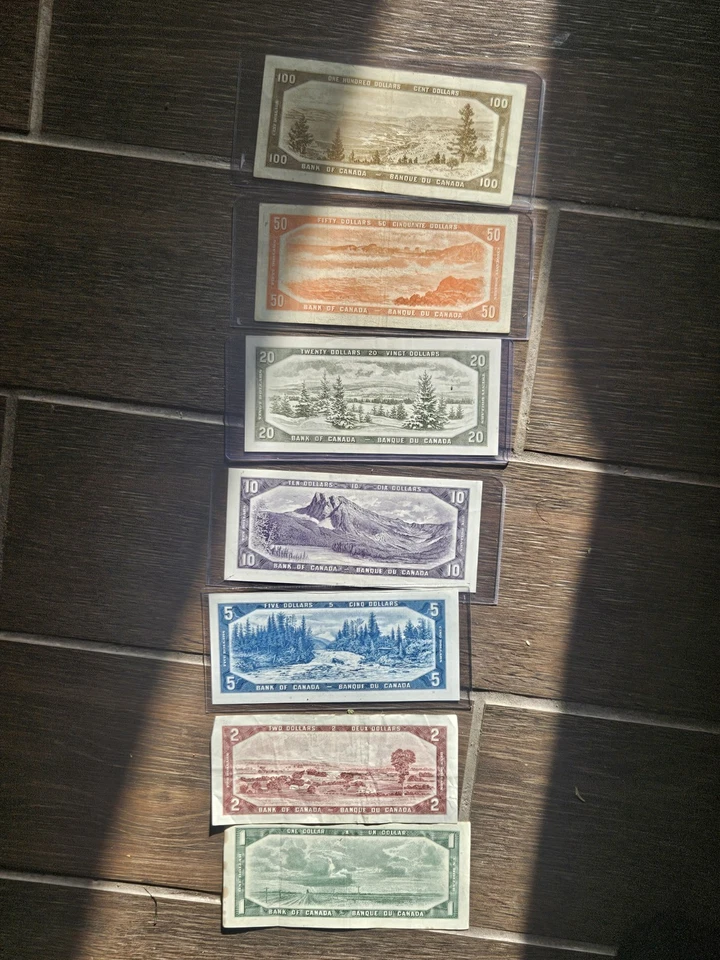 Набор канадских банкнот 1954 - банкноты VG-VF+ - Изображение 2 из 4