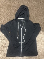 American Eagle Outfitters Gray Zip Up Hoodie Women's Size Small Lightweight
