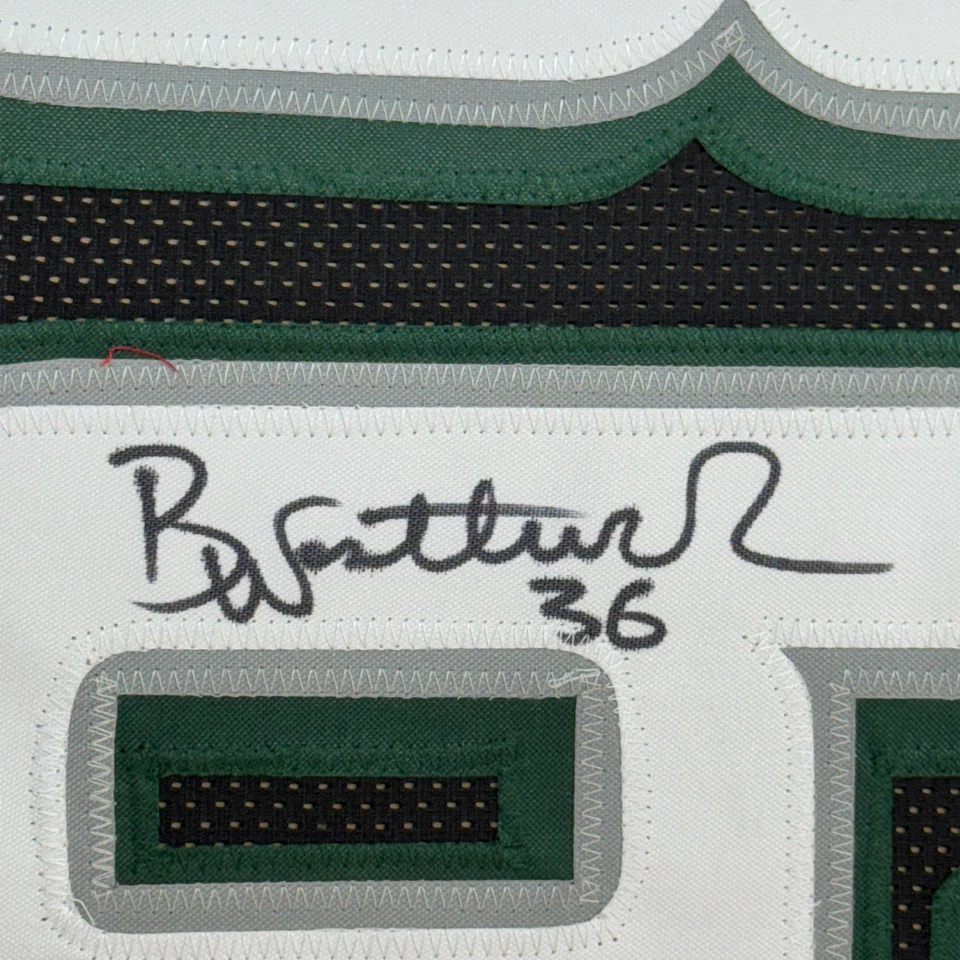 Framed Autographed/Signed Brian Westbrook 35x39 Philly Black Jersey PSA COA - Изображение 2 из 2