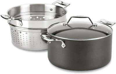 All-Clad H911S374 Essentials Nonstick 7-qt Multipot with Insert and lid