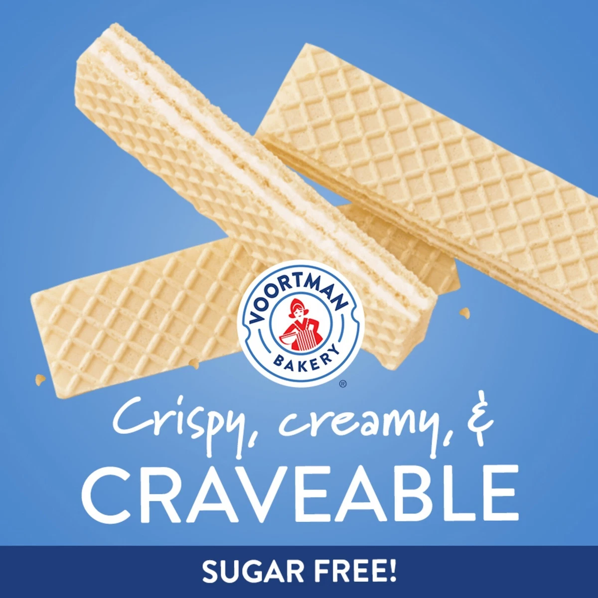 4x Packages Voortman Sugar Free Vanilla Wafers Cookies 7.1 Oz Each