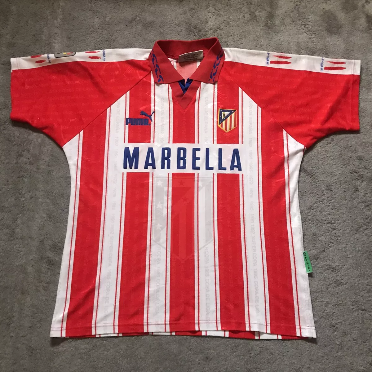 ATLETICO MADRID 1995/1996 FOOTBALL JERSEY HOME CAMISETA PUMA MAGLIA SZ | eBay