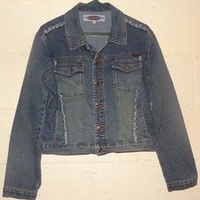 Jean Denim Jacket Blue Size Large Forever 4 U Button Down Women