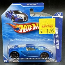 2010 Hot Wheels BLUE BUGATTI VEYRON Ultra Rare Short Card FREE SHIPPING