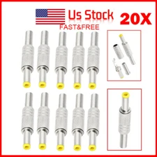 20XDC Power Jack 5.5mm x 2.5mm Male Plug Adapter Connector With Metal Handle