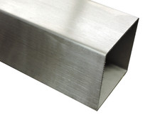 Edelstahl Quadratrohr geschliffen K240 bis 3m Vierkantrohr Edelstahlrohr V2A