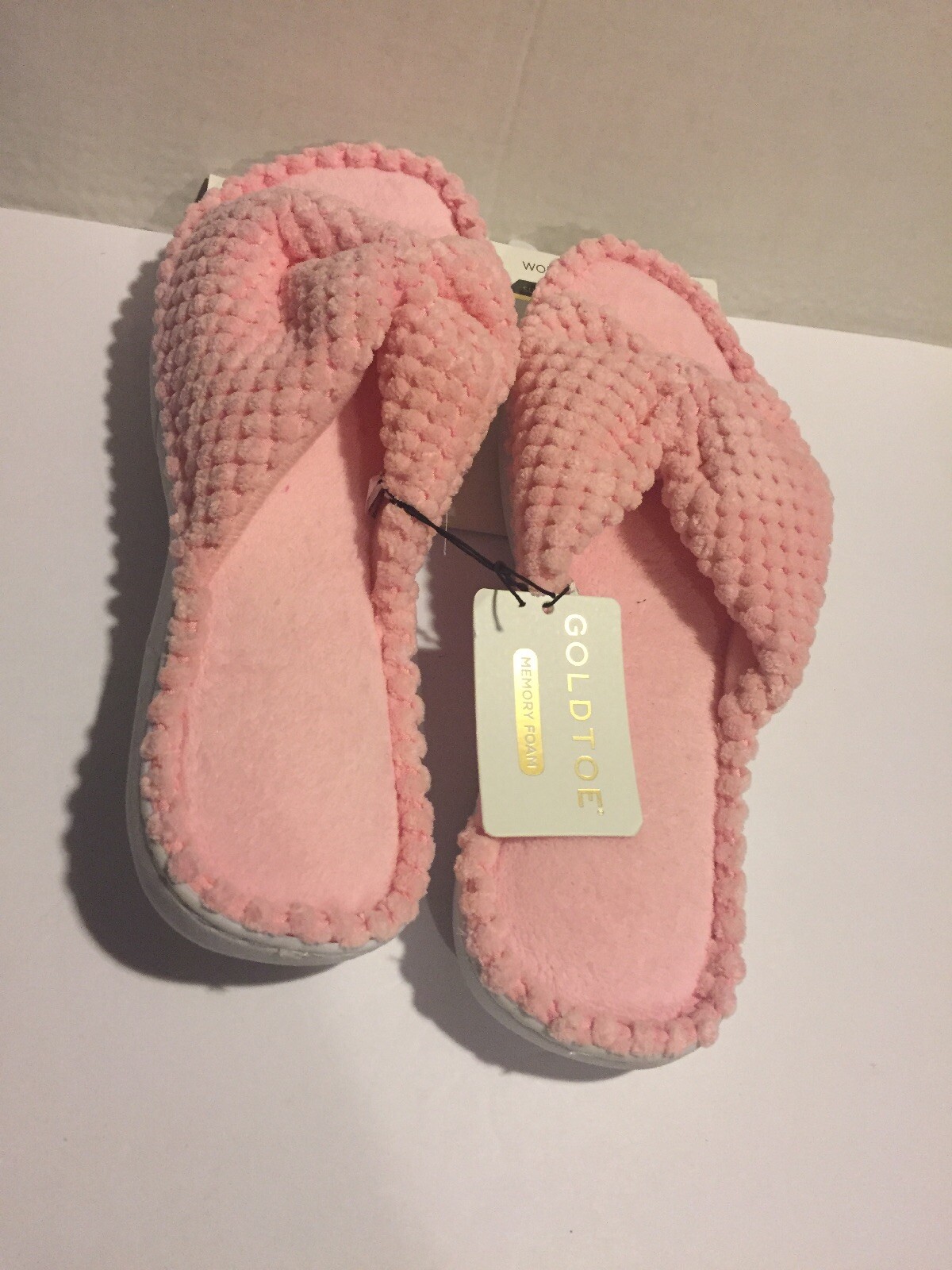 PANTOFOLA D’ORO Pantofole donna punta oro rosa floreale Misha nuove con etichetta taglia M Medium 9 10. G