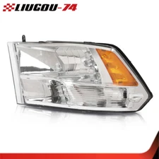 Fit For Dodge Ram 1500 2500 3500 2009-2018 Chrome Headlights Driver Side Lamps 