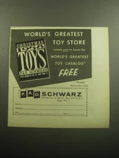 1958 F.A.O. Schwarz Toys Ad - World's greatest toy store