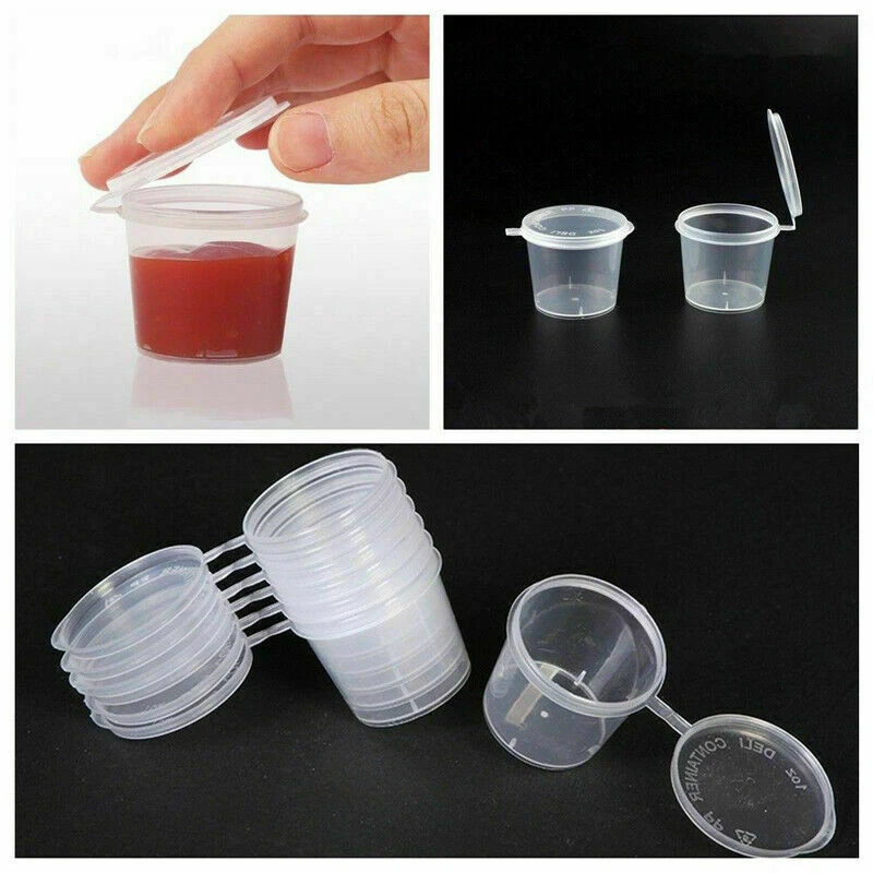 Mini Food Storage Containers, Leak-Proof Clear PP Food Storage Box for  Baby, Condiment and Sauce Containers 