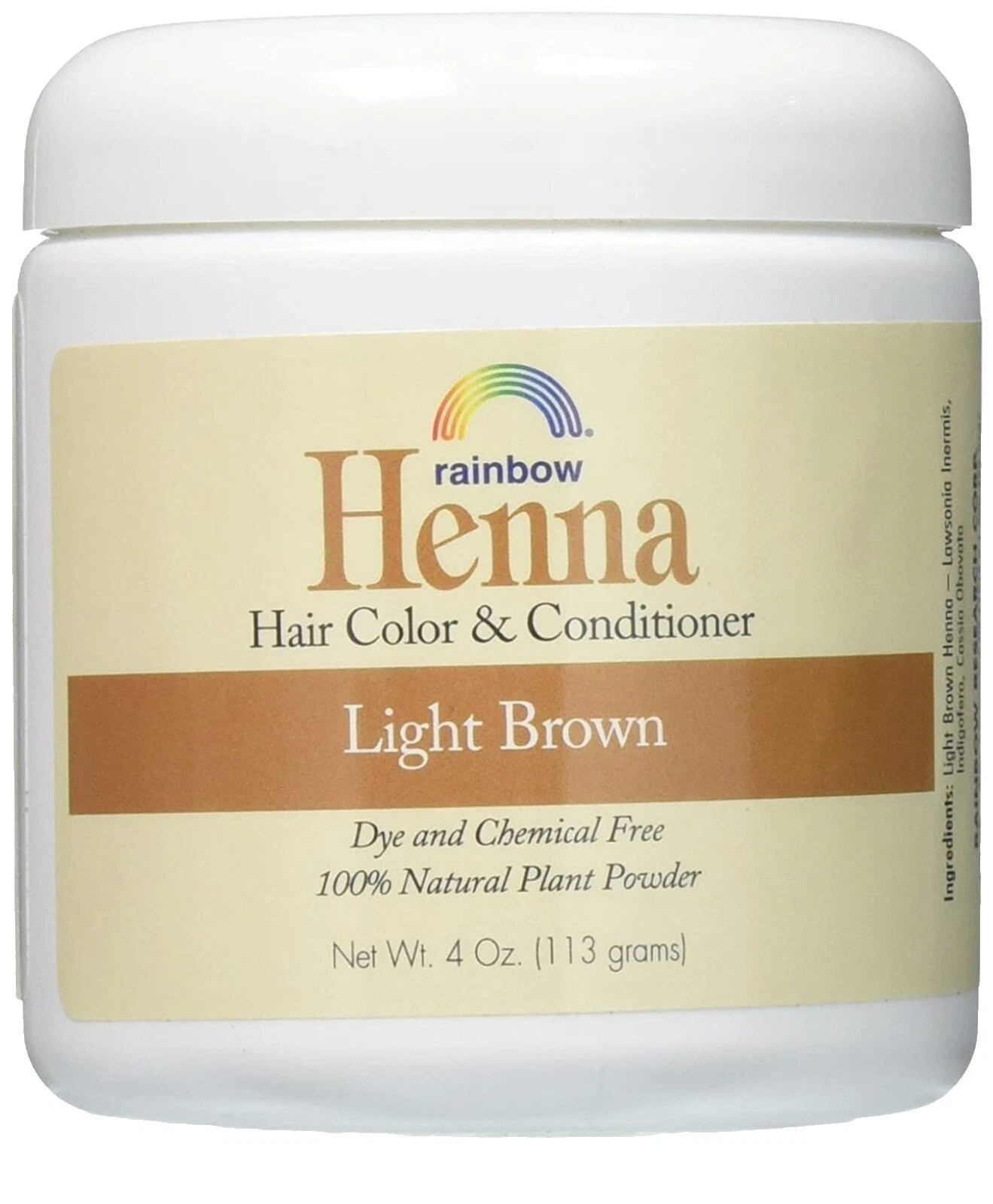 Colores de pelo Henna en Polvo Rainbow Research Products