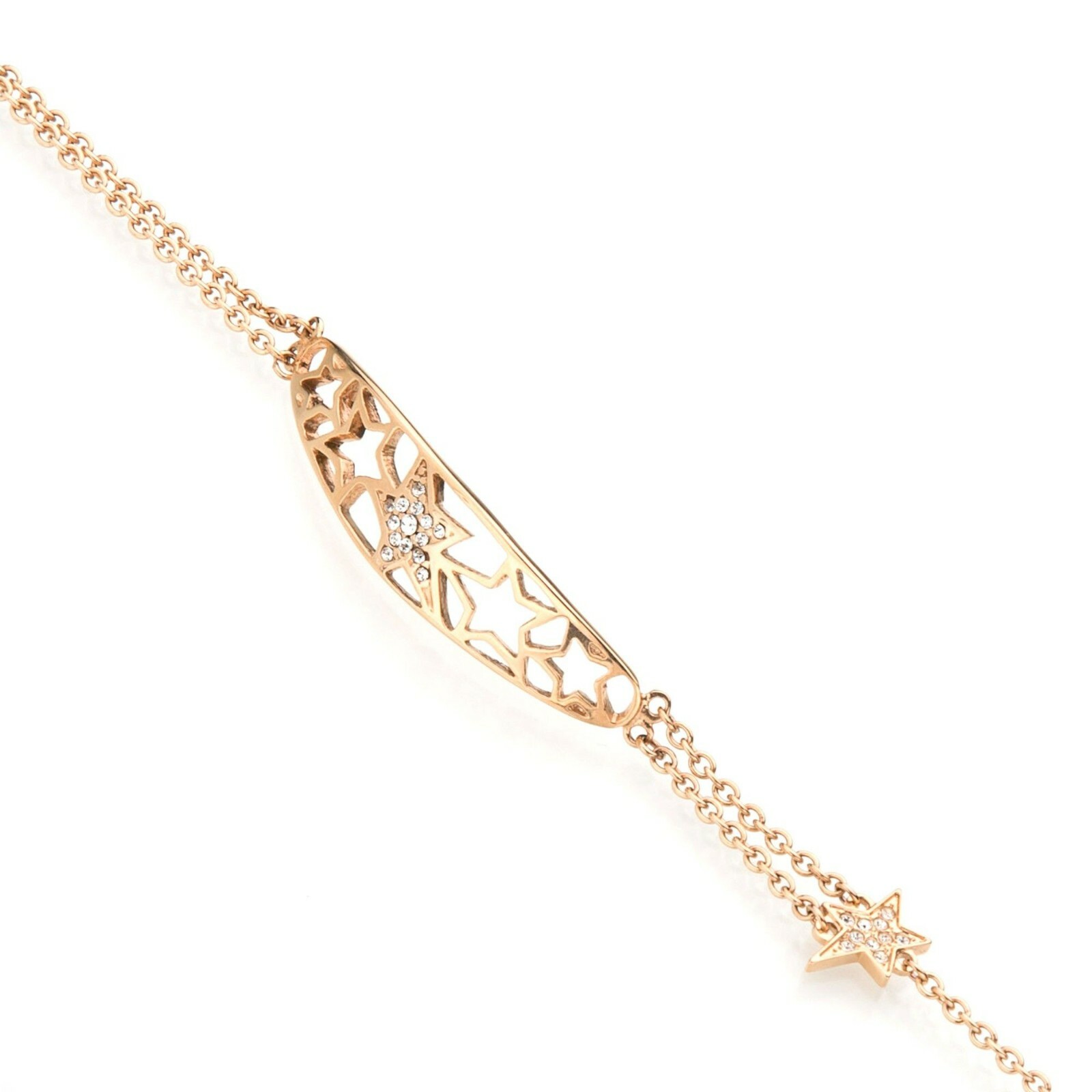 Bracelet étoile Thierry Mugler en plaqué or rose et oxydes de zirconium pour femme