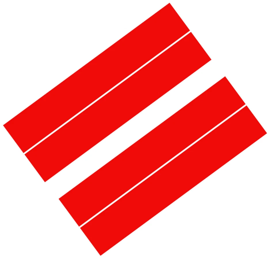 Calcomanía a rayas para parachoques de coche de carreras roja auto vinilo guardabarros lateral pegatina universal Foto 2 de 4