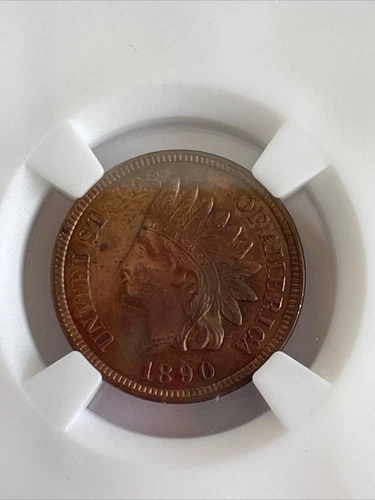 1890 Indian Head Penny NGC MS62 RB